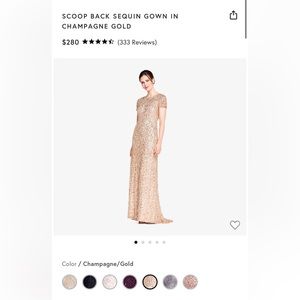 Adrianna Papell Bridesmaid Dress - Gold